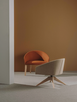 BRANDY BU3016 - Upholstered fabric easy chair with armrests by Andreu World - view 3